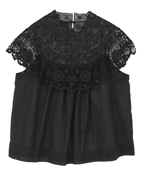 【CHOKLATE PARIS/チョコレート・パリ】レースブラウス 詳細画像 ブラック 2