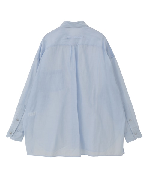 【TICCA/ティッカ】コットンシルクスクエアビッグシャツ（TBFS-113） 詳細画像 サックス 2