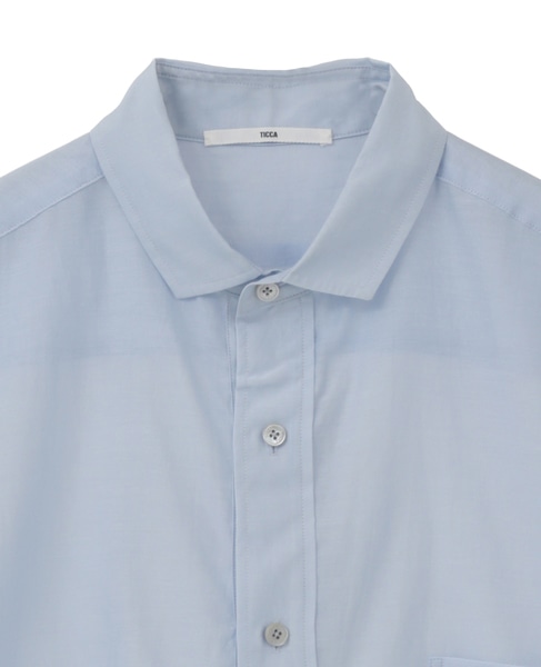【TICCA/ティッカ】コットンシルクスクエアビッグシャツ（TBFS-113） 詳細画像 サックス 3