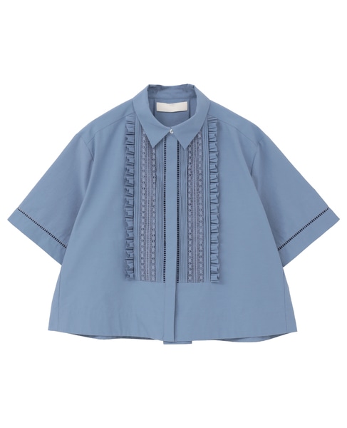 【MARILYN MOON/マリリンムーン】フロントフリルシャツ（4261-137） 詳細画像 サックス 1