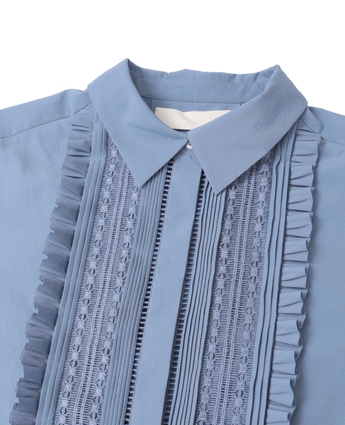 【MARILYN MOON/マリリンムーン】フロントフリルシャツ（4261-137） 詳細画像 サックス 6