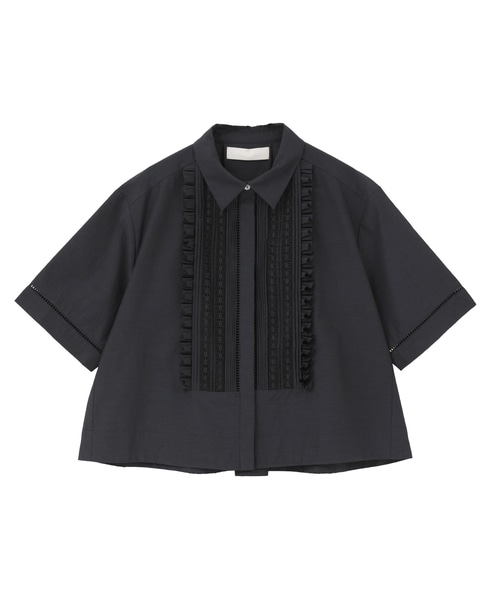 【MARILYN MOON/マリリンムーン】フロントフリルシャツ（4261-137） 詳細画像 ブラック 1