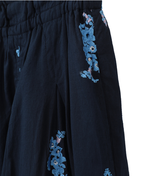 《別注》【ne Quittez pas/ヌキテパ】フラワーパンツ（010661WT3） 詳細画像 ネイビー 8