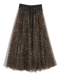 【CHOKLATE PARIS/チョコレート・パリ】レオパードチュールスカート（CK08077-5）