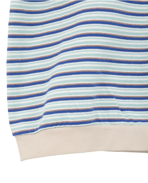 【STAR&STRIPE/スターアンドストライプ】ボーダーポロニット（SSMD-199M） 詳細画像 ブルー 5