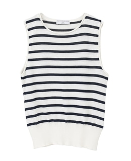 【TRICOTS JEAN MARC/トリコットジーンマルク】ボーダーノースリーブニット（COHI）