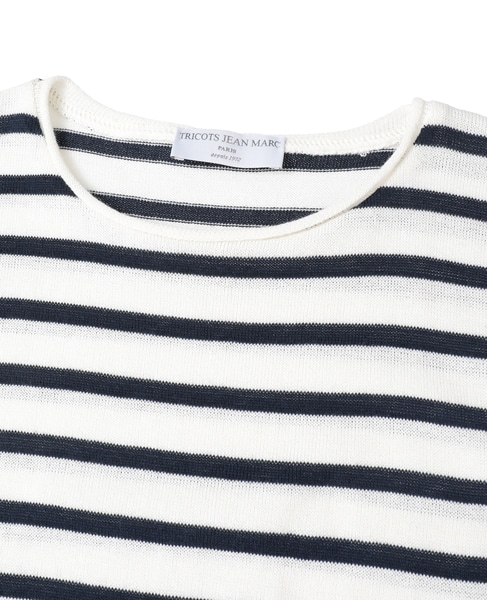 【TRICOTS JEAN MARC/トリコットジーンマルク】ボーダーノースリーブニット（COHI） 詳細画像 ホワイト×ネイビー 3