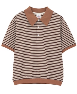 【STAR&STRIPE/スターアンドストライプ】ボーダーポロニット