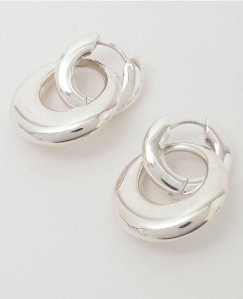 【quip queint/クィップクエイント】trive double hoop pierce 詳細画像 シルバー 2