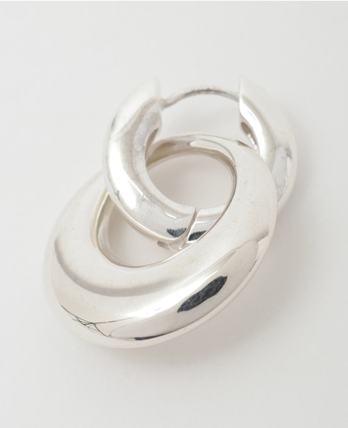 【quip queint/クィップクエイント】trive double hoop pierce 詳細画像 シルバー 3