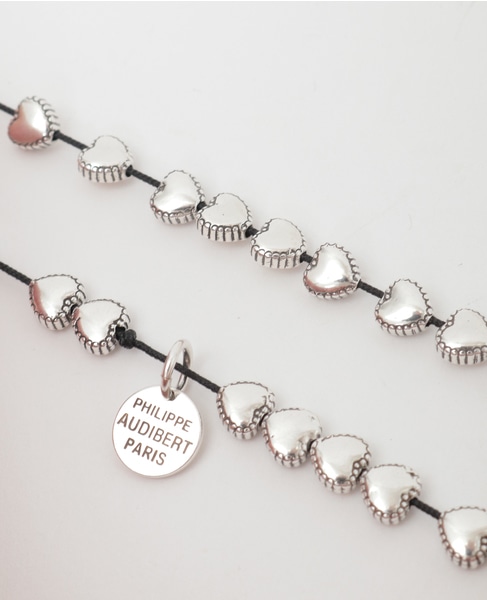 【PHILIPPE AUDIBERT/フィリップオーディベール】ハートネックレス（BR3861:AR） 詳細画像 シルバー 4
