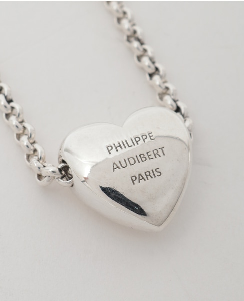 【PHILIPPE AUDIBERT/フィリップオーディベール】ハートネックレス（COS6087:AR） 詳細画像 シルバー 4