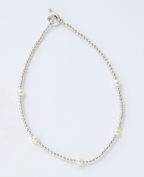 《別注》【PHILIPPE AUDIBERT/フィリップオーディベール】パールネックレス（COS6824:AR） 詳細画像 シルバー 1