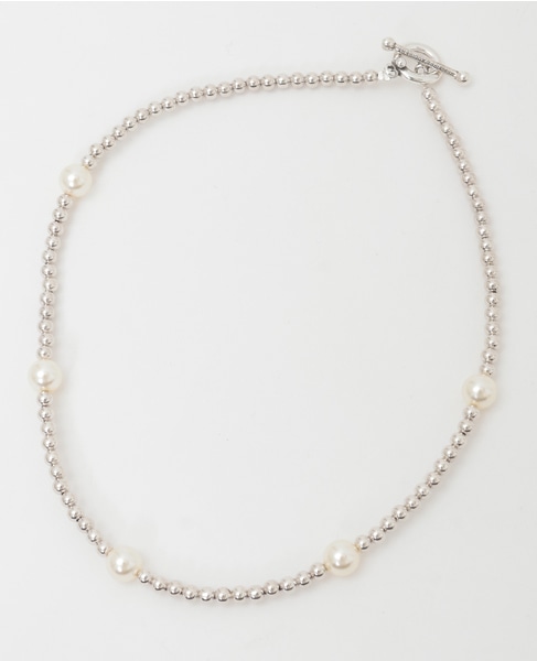 《別注》【PHILIPPE AUDIBERT/フィリップオーディベール】パールネックレス（COS6824:AR） 詳細画像 シルバー 3