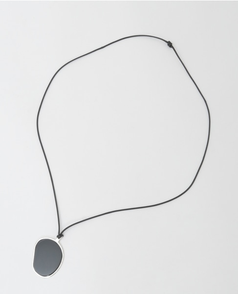 【JAMIRAY/ジャミレイ】BEAN STONE CORD NECKLACE 詳細画像 ブラック 2