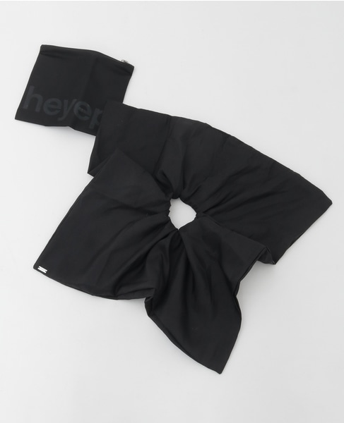 【Heyep/ヘイップ】Silk Square Large Scrunchie 詳細画像 ブラック 5