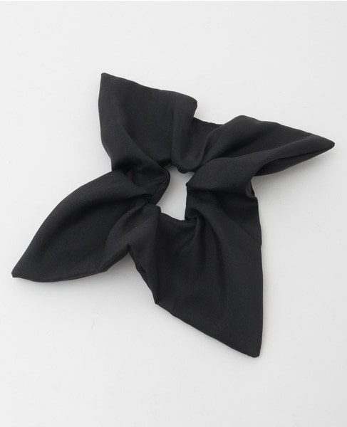 【Heyep/ヘイップ】Silk Square Medium Scrunchie 詳細画像 ブラック 2