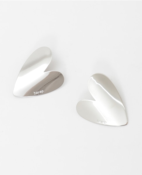 【Heyep/ヘイップ】Heart Motif Hair Clips-2 Piece 詳細画像 シルバー 1