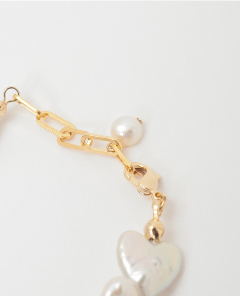 【MIHOKO SAKAI/ミホコサカイ】ハートパールブレスレット（PB05） 詳細画像 ゴールド 4
