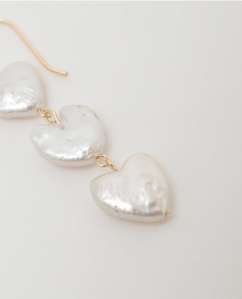 【MIHOKO SAKAI/ミホコサカイ】ハートパールピアス（PP20） 詳細画像 ゴールド 2