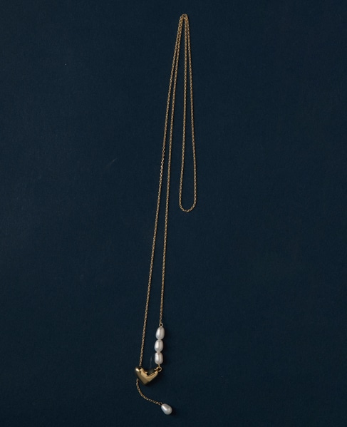 【MIHOKO SAKAI/ミホコサカイ】ハート/パールネックレス（PN61） 詳細画像 ゴールド 1