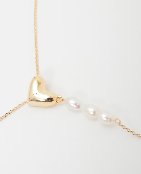 【MIHOKO SAKAI/ミホコサカイ】ハート/パールネックレス（PN61） 詳細画像 ゴールド 4