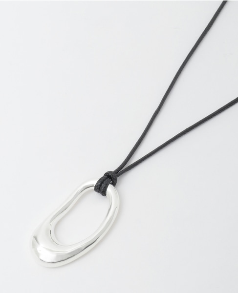 【JAMIRAY/ジャミレイ】BEAN MOTIF CORD NECKLACE 詳細画像 シルバー 1