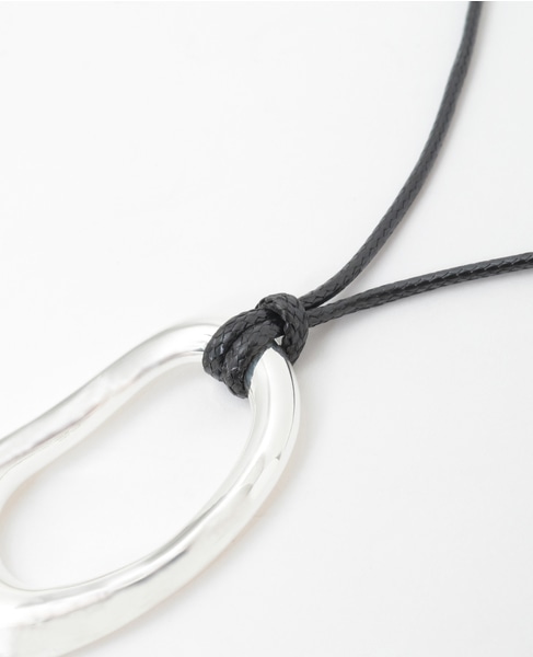 【JAMIRAY/ジャミレイ】BEAN MOTIF CORD NECKLACE 詳細画像 シルバー 3