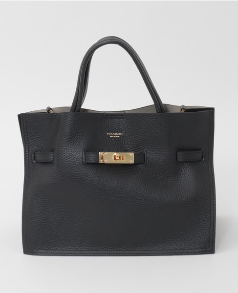 【VIOLAd'ORO/ヴィオラドーロ】トートバッグ小（V-1496） 詳細画像 ブラック 1