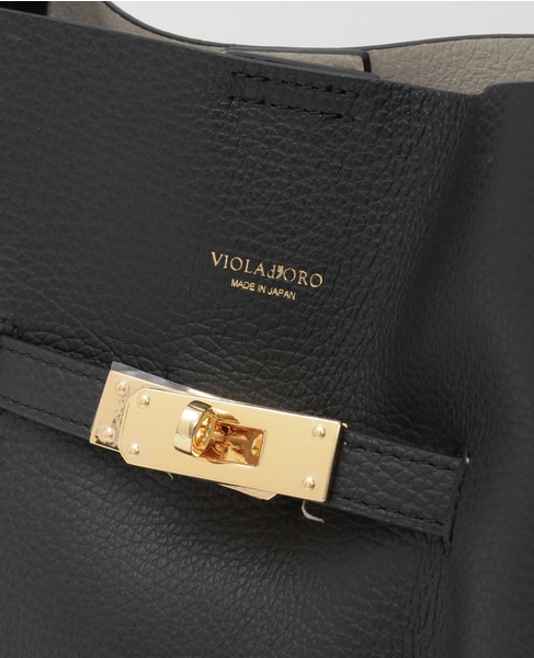【VIOLAd'ORO/ヴィオラドーロ】トートバッグ大（V-1497） 詳細画像 ブラック 6