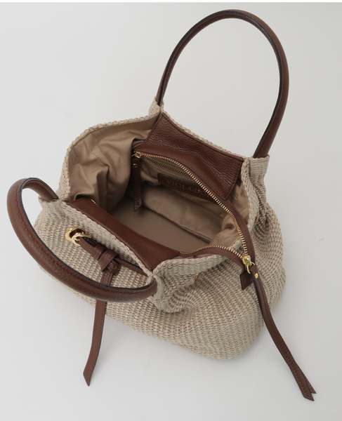 【VIOLAd'ORO/ヴィオラドーロ】かごバッグ（V-9017） 詳細画像 ベージュ 9