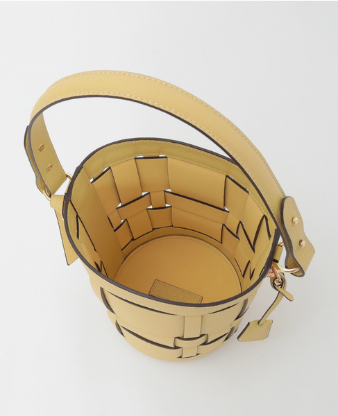 【mica della valle/ミカデラヴァッレ】ハンドバッグ（secchiello intrecciato-5） 詳細画像 イエロー 11