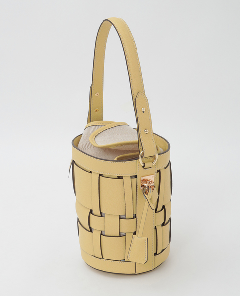 【mica della valle/ミカデラヴァッレ】ハンドバッグ（secchiello intrecciato-5） 詳細画像 イエロー 2