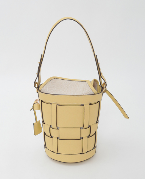 【mica della valle/ミカデラヴァッレ】ハンドバッグ（secchiello intrecciato-5） 詳細画像 イエロー 3