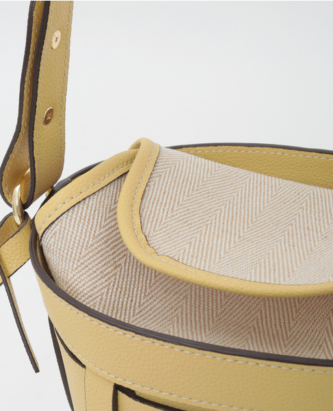 【mica della valle/ミカデラヴァッレ】ハンドバッグ（secchiello intrecciato-5） 詳細画像 イエロー 4