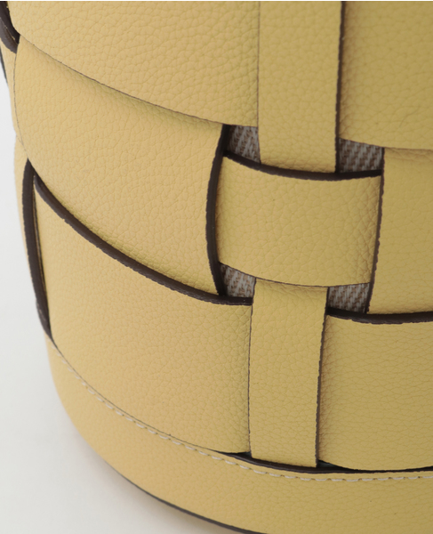 【mica della valle/ミカデラヴァッレ】ハンドバッグ（secchiello intrecciato-5） 詳細画像 イエロー 5