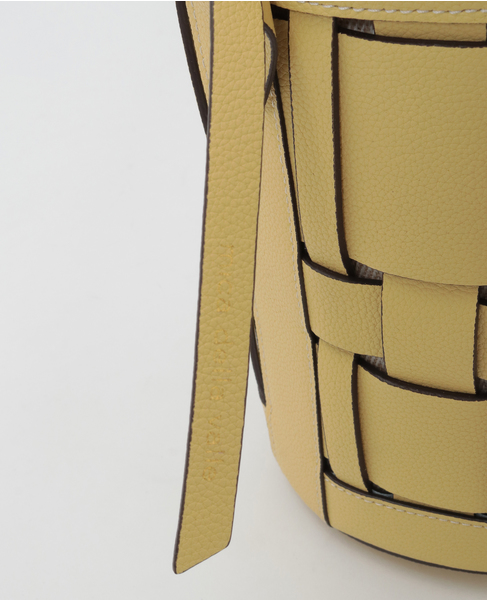 【mica della valle/ミカデラヴァッレ】ハンドバッグ（secchiello intrecciato-5） 詳細画像 イエロー 7