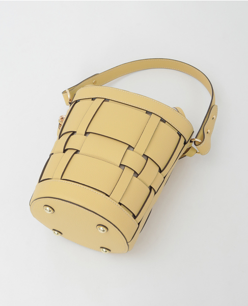 【mica della valle/ミカデラヴァッレ】ハンドバッグ（secchiello intrecciato-5） 詳細画像 イエロー 8