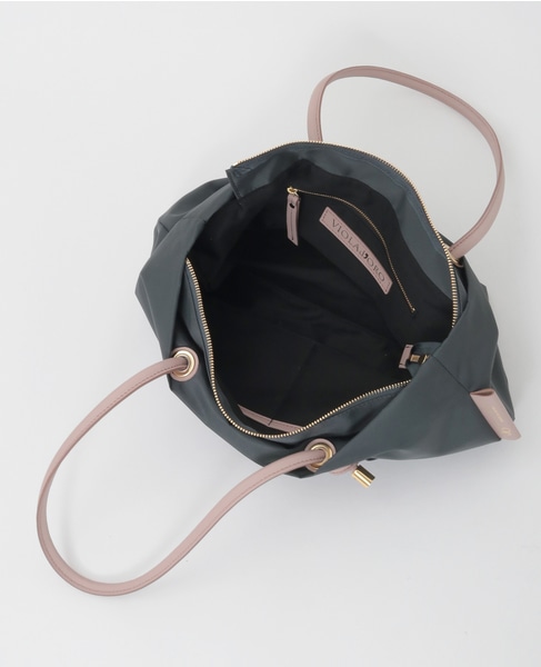 【VIOLAd'ORO/ヴィオラドーロ】ナイロントートバッグ大（V-2175） 詳細画像 チャコールグレー 8