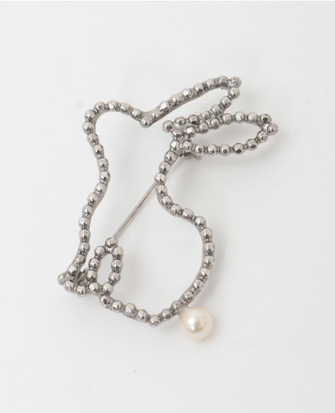 【ADER.bijoux/アデルビジュー】CUTSTEEL rabbit brooch 詳細画像 シルバー 2