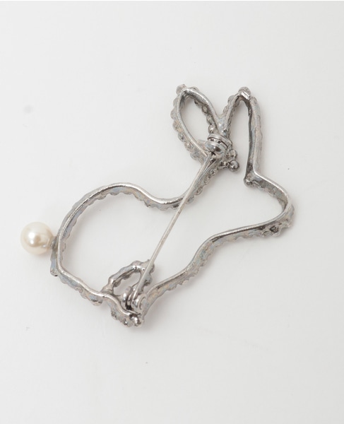 【ADER.bijoux/アデルビジュー】CUTSTEEL rabbit brooch 詳細画像 シルバー 3