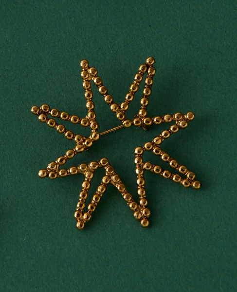【ADER.bijoux/アデルビジュー】CUTSTEEL star brooch 詳細画像 ゴールド 1