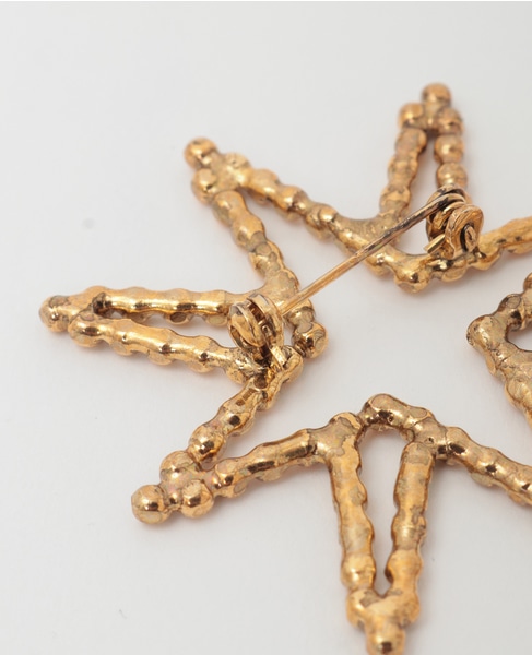【ADER.bijoux/アデルビジュー】CUTSTEEL star brooch 詳細画像 ゴールド 5