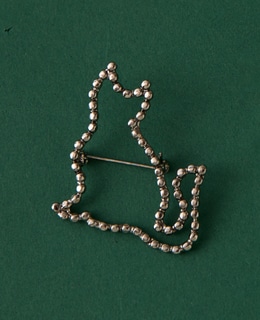 【ADER.bijoux/アデルビジュー】CUTSTEEL cat brooch
