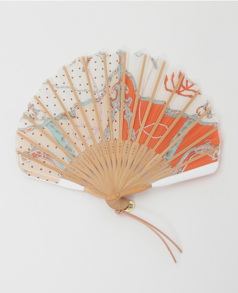 【manipuri/マニプリ】扇子 詳細画像 オレンジ 2