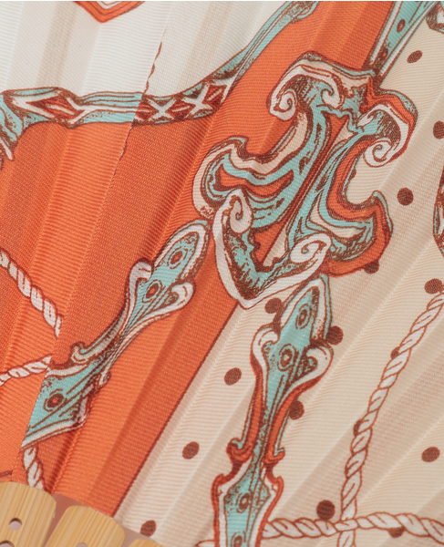 【manipuri/マニプリ】扇子 詳細画像 オレンジ 5