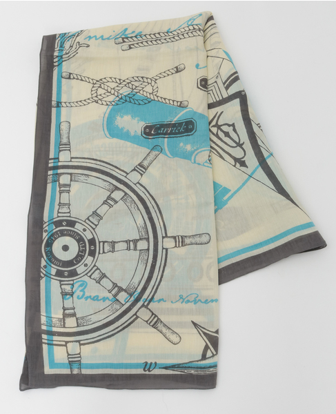 【manipuri/マニプリ】シルクスカーフ 詳細画像 ブルー 1