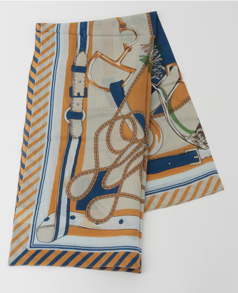 【manipuri/マニプリ】シルクスカーフ 詳細画像 キャメル 1