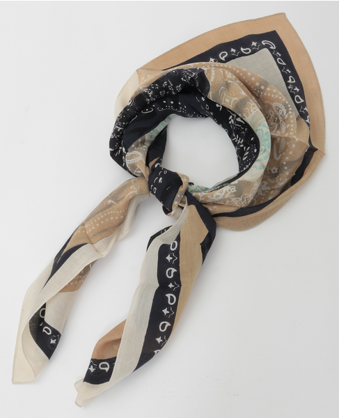 【manipuri/マニプリ】シルクスカーフ 詳細画像 ブラック 6