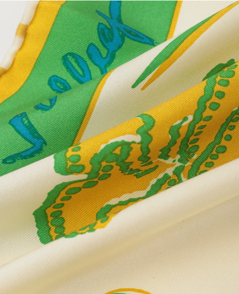 【manipuri/マニプリ】シルクスカーフ 詳細画像 グリーン 5